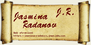 Jasmina Radanov vizit kartica